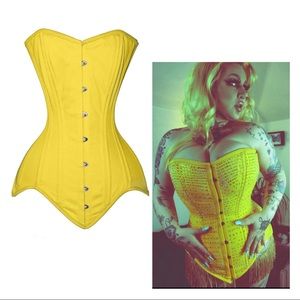 Yellow Swarovski Burlesque Corset